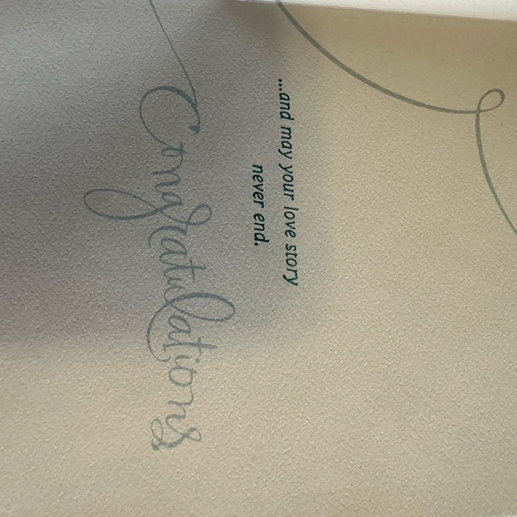 💥10/$10 Elegant Teal and White 'Forever' Card - Picture 3 of 4